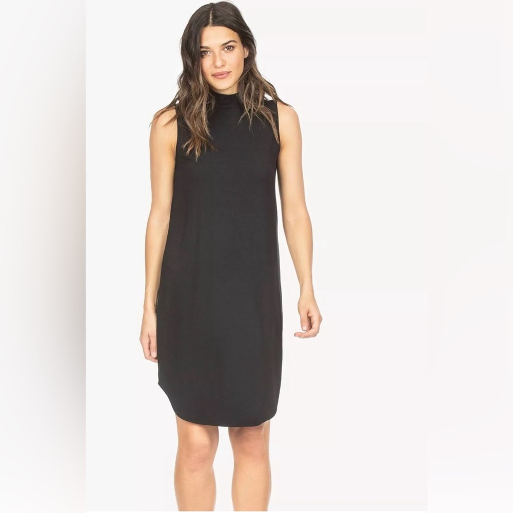 Lilla P Mock Neck Shirttail Dress